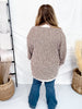 Long Sleeve Brown & Sand Open Knit Cardigan - Whiskey Skies - WHITE BIRCH