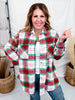 Long Sleeve Button Down Plaid Shacket - Whiskey Skies - SHE + SKY