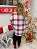 Long Sleeve Button Down Plaid Shacket - Whiskey Skies - SHE + SKY