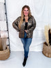Long Sleeve Button Down Silky Leopard Blouse - Whiskey Skies - SEW IN LOVE