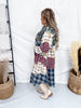 Long Sleeve Button Up Maxi Shirt Jacket - Whiskey Skies - POL CLOTHING INC.