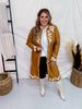 Long Sleeve Camel Embroidered Button Down Dress - Whiskey Skies - ANDREE BY UNIT