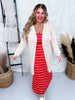 Long Sleeve Cream Knit Open Cardigan - Whiskey Skies - WHITE BIRCH