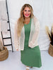 Long Sleeve Crochet Net Open Front Cardigan - Whiskey Skies - BIBI