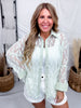 Long Sleeve Floral Lace Button Front Top (6 Colors) - Whiskey Skies - SOUTHERN GRACE