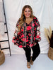 Long Sleeve Floral Print Tunic Top - Whiskey Skies - ANDREE BY UNIT