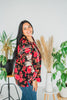 Long Sleeve Floral Print Tunic Top - Whiskey Skies - ANDREE BY UNIT