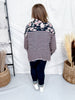 Long Sleeve French Terry Stripped & Henley Top W/ Floral Accents - Whiskey Skies - DAVI & DANI