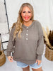 Long Sleeve Half Button Front Ribbed Top (8 Colors) - Whiskey Skies - ANDREE BY UNIT