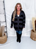 Long Sleeve Knit Black & Charcoal Button Down Cardigan - Whiskey Skies - DAVI & DANI