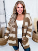 Long Sleeve Knit Brown & Taupe Button Down Cardigan - Whiskey Skies - DAVI & DANI