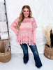 Long Sleeve Layered Lace Top In Mauve - Whiskey Skies - EASEL