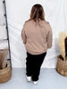 Long Sleeve Leopard Bow Applique Knit Sweater - Whiskey Skies - ADORA