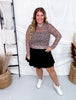 Long Sleeve Leopard Print Mesh Top - Whiskey Skies - JESS LEA