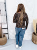 Long Sleeve Leopard Print Ribbed Square Neck Top - Whiskey Skies - SOUTHERN GRACE