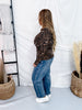 Long Sleeve Leopard Print Ribbed Square Neck Top - Whiskey Skies - SOUTHERN GRACE