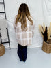 Long Sleeve Open Sweater Plaid Cardigan - Whiskey Skies - GILLI