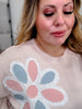 Long Sleeve Patchwork Floral Pullover Sweater - Whiskey Skies - DAVI & DANI