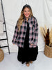 Long Sleeve Plaid Pink & Black Boyfriend Flannel - Whiskey Skies - ADORA