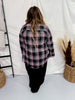 Long Sleeve Plaid Pink & Black Boyfriend Flannel - Whiskey Skies - ADORA