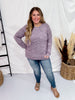 Long Sleeve Purple Pullover W/ Front Pockets - Whiskey Skies - MICHELLE MAE