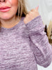Long Sleeve Purple Pullover W/ Front Pockets - Whiskey Skies - MICHELLE MAE