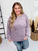Long Sleeve Purple Pullover W/ Front Pockets - Whiskey Skies - MICHELLE MAE