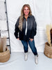 Long Sleeve Rhinestone Button Up Black Washed Denim Shirt - Whiskey Skies - DAVI & DANI