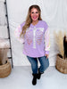 Long Sleeve Sequin Sleeve Glitter Skeleton Print Top - Whiskey Skies - SOUTHERN GRACE