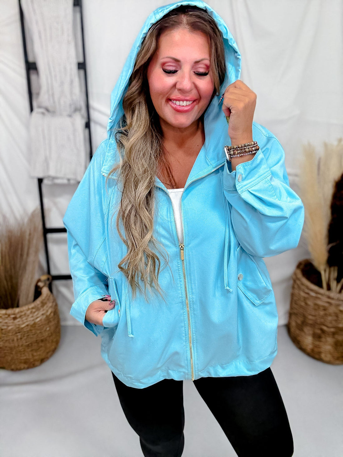 Long Sleeve Solid A - Line Zip Up Hoodie Jacket (5 Colors) - Whiskey Skies - DEAR SCARLETT