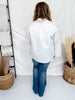 Long Sleeve Solid White Button Up Shirt - Whiskey Skies - SEW IN LOVE