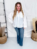 Long Sleeve Solid White Button Up Shirt - Whiskey Skies - SEW IN LOVE