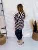 Long Sleeve Striped Ribbed Top - Whiskey Skies - HEIMISH