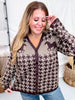 Long Sleeve Western Mustang Button Up Cardigan - Whiskey Skies - 2 FLY CO.