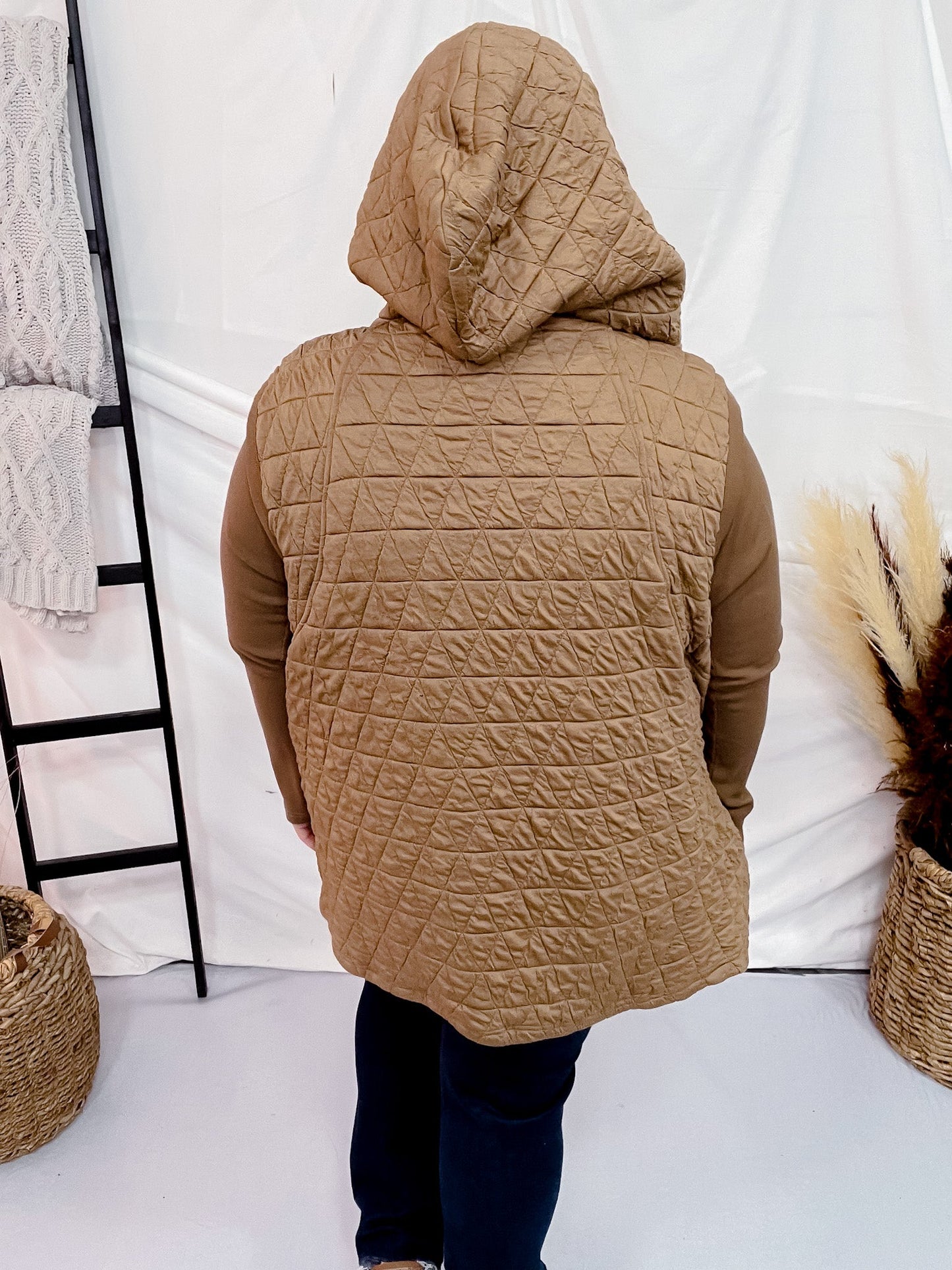 Long Sleeve Zip Front Pocket Jacket - Whiskey Skies - DAVI & DANI