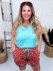 Long "Tooled Beauty" Western Inspired Shorts - Whiskey Skies - STERLING KREEK