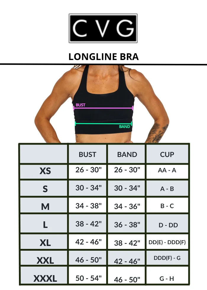 Black Leopard Print Longline Sports Bra