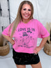 Love Is In The Air Graphic T-Shirt - Whiskey Skies - 1/2 PENNY WHOLESALE
