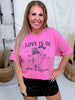 Love Is In The Air Graphic T-Shirt - Whiskey Skies - 1/2 PENNY WHOLESALE