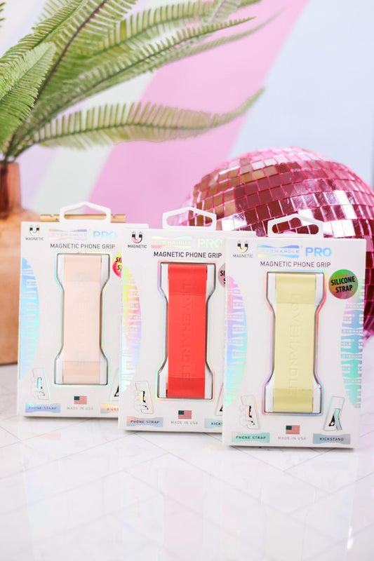 LoveHandle PRO Base + Silicone Strap Set With White Base (8 Colors) - Whiskey Skies - LOVEHANDLERETAIL