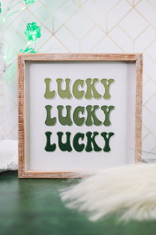 Love/Lucky Reversible Wood Sign - Whiskey Skies - ADAMS & CO