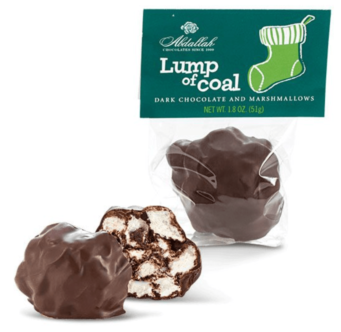 Lump Of Coal Chocolate Covered Marshmallows - Whiskey Skies - ABDALLAH CANDIES