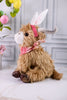 Lush Spring Easter Bunny Highland Cow Tabletop Sitter - Whiskey Skies - HANNA'S HANDIWORKS