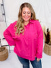 Magenta Button Front Drop Shoulder Top - Whiskey Skies - ANDREE BY UNIT