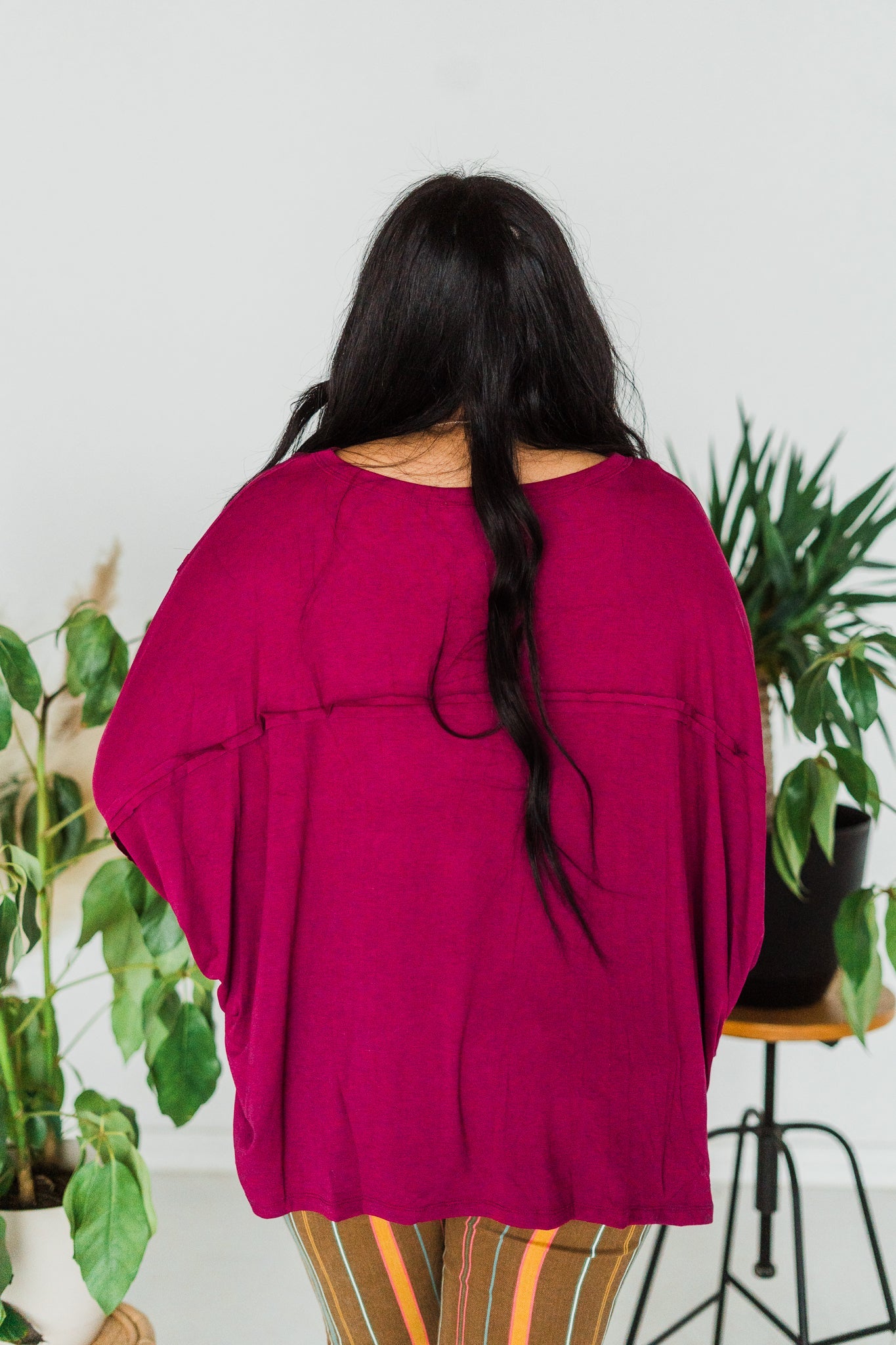 Magenta Chest Pocket Top - Whiskey Skies - ANDREE BY UNIT