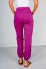 Magenta Elastic Waist Joggers - Whiskey Skies - DEAR SCARLETT