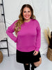 Magenta Long Sleeve Pullover - Whiskey Skies - DEAR SCARLETT