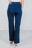 Magic Slim Straight Navy Pants - Whiskey Skies - DEAR SCARLETT