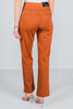 Magic Slim Straight Rust Pants - Whiskey Skies - DEAR SCARLETT