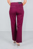 Magic Slim Straight Wine Pants - Whiskey Skies - DEAR SCARLETT